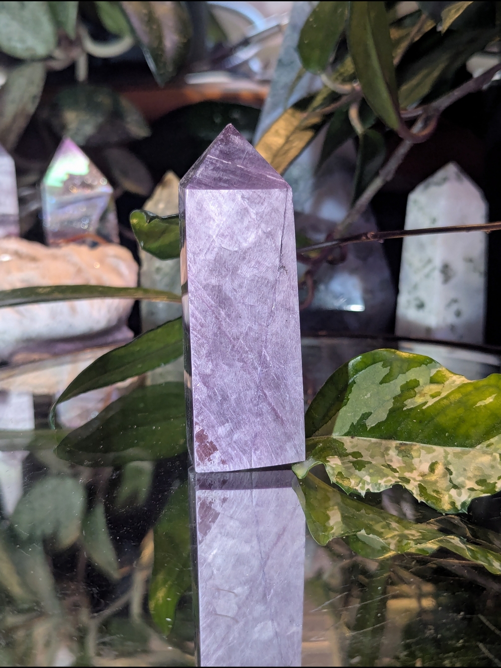 Charoite Tower Lavender Purple Crystal Inner Insight, Spiritual Support